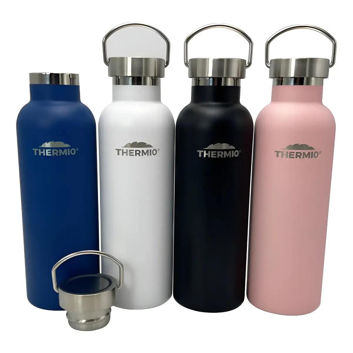Botella Thermio Termica Deportiva 750 Acero Inox Color Negro