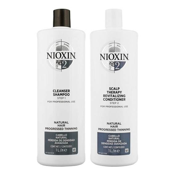 Nioxin-2 Shampoo 1000ml + Acondicionador Cabello Natural