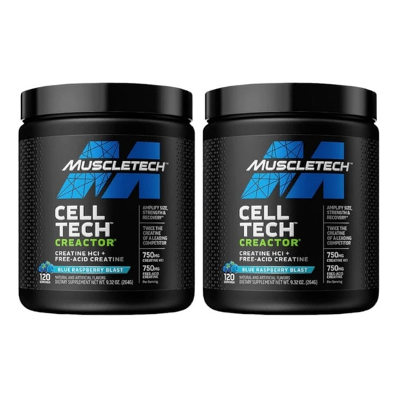 Pack 2 Frascos Creatina Cell Tech Creator 120sv  Muscletech