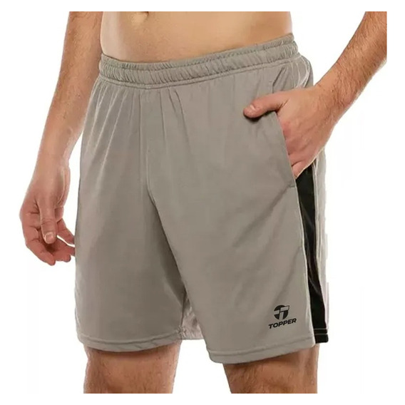 Short Topper Hombre Futbol Line Gris Frost