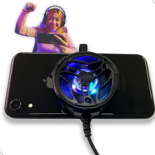 Cooler Para Celular Gamer 6.500 Rpm Led + Luvinha De Dedo | Parcelamento  sem juros