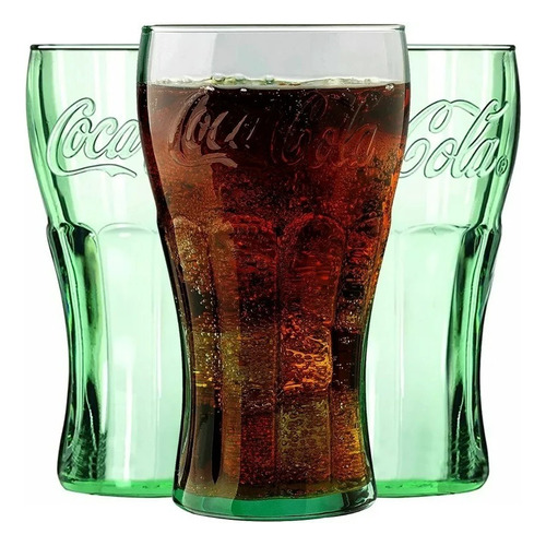 Juego De 6 Vasos De Vidrio Coca Cola 495 Ml Libbey Cocina Color Transparente