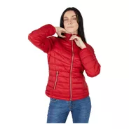 Campera Mujer Inflable Capucha Oculta Y Talle Especial  