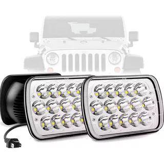 Par De Faros H4 Dually Auxiliares Hiper Led 7x5 Alta Baja 