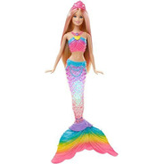 Boneca Barbie Dreamtopia Loira Sereia Do Arco-iris Com Luzes