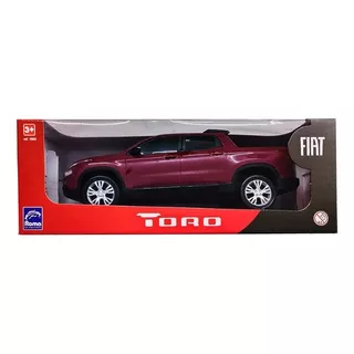 Miniatura Camionete Fiat Toro Vinho 1865 - Roma Cor Vermelho