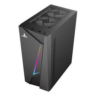 Chasis Gabinete Caja Gamer Iceberg Flux Elite Argb 1 Fan Color Negro