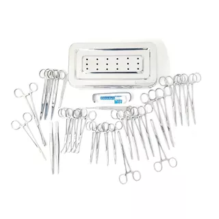 Kit Instrumental 32 Peças Para Clinica Veterinário Cirurgia.