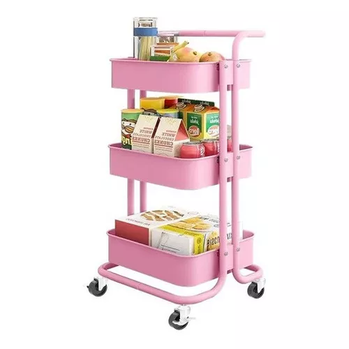 Carrito Auxiliar Rosa