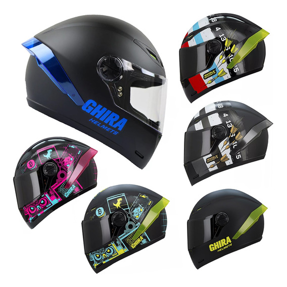 Casco Certificado Dot Moto Ghira By Roda Evol Mica Abatible