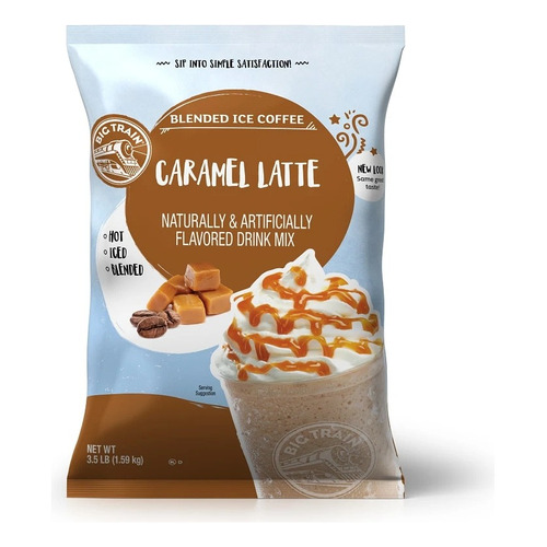 Caramel Latte Big Train Polvos 3.5 Libras