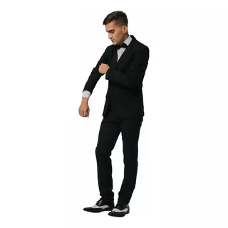 Traje Slim Fit + Camisa + Corbatín + Zapatos