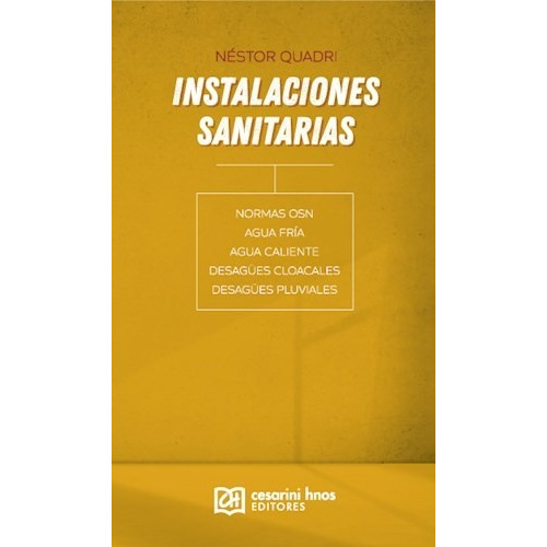 Libro Instalaciones Sanitarias   3 Ed De Nestor Pedro Quadri