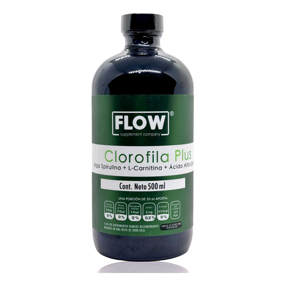 Clorofila Plus Carnitina Acido Alfa Lipoico 500 Ml Flow