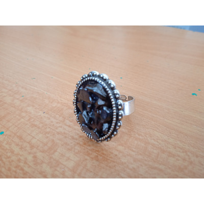 Anillo Con Cuarzo Hematita