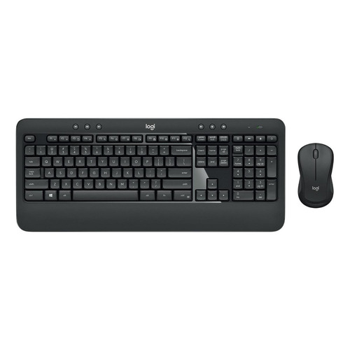 Kit de teclado y mouse inalámbrico Logitech MK540 Inglés US de color negro