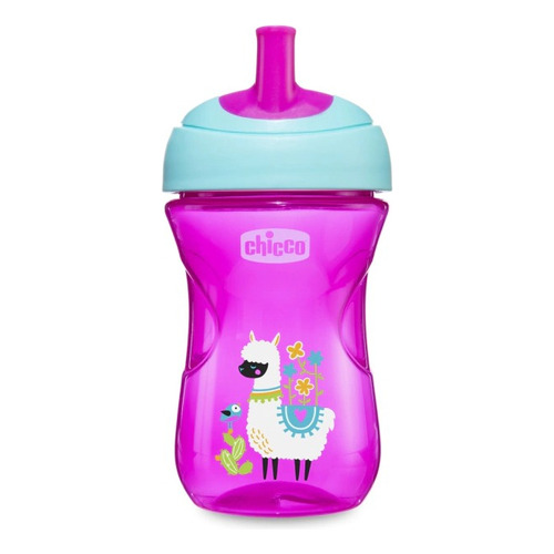Vaso para bebés antiderrame Chicco Advanced Cup con sorbete color violeta de 266mL
