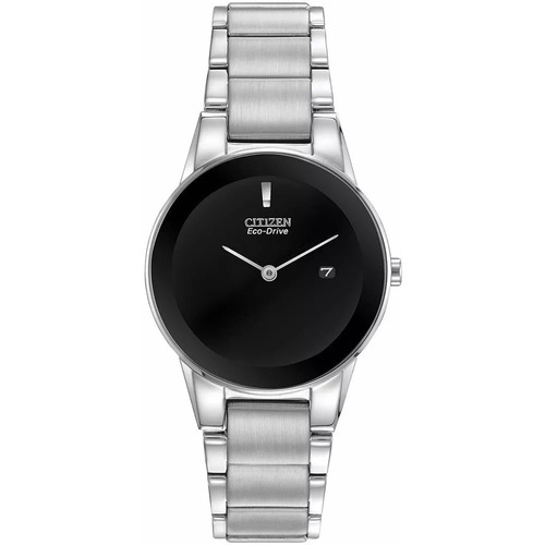 Reloj Citizen Ga1050-51e Eco-drive Axiom Plateado Color del fondo Negro