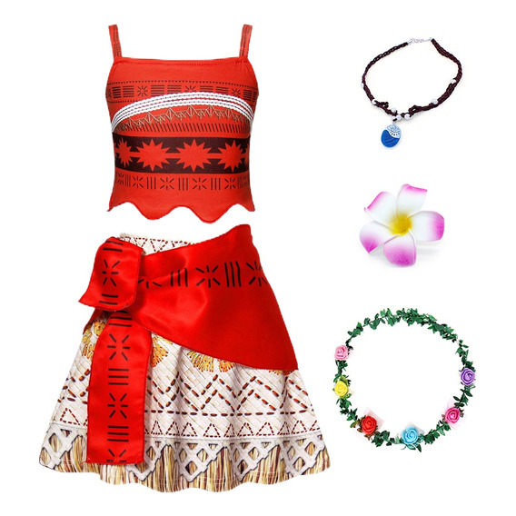 Disfraces De Princesa Moana Para Niña Con Accesorios Vestido Navidad Cosplay Costume