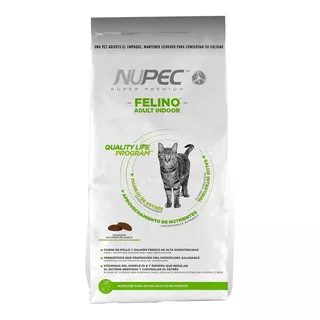 Alimento Nupec Nutrición Científica Consciente Indoor Para Gato Adulto Sabor Pollo, Salmon Y Arroz En Bolsa De 5kg