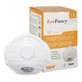 Máscara Respiratoria Lotfancy Niosh N95, 15 Unidades, Partic