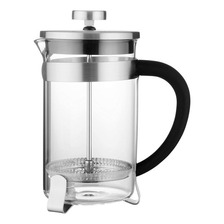 Cafetera Manual Embolo Vidrio Y Acero 1000 Ml Calidad Hts - Plateado — HTS