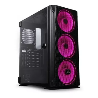 Gabinete Gamer Yeyian Hollow 2500 Atx Sin Fte Ngro Ygh-49703 Color Negro