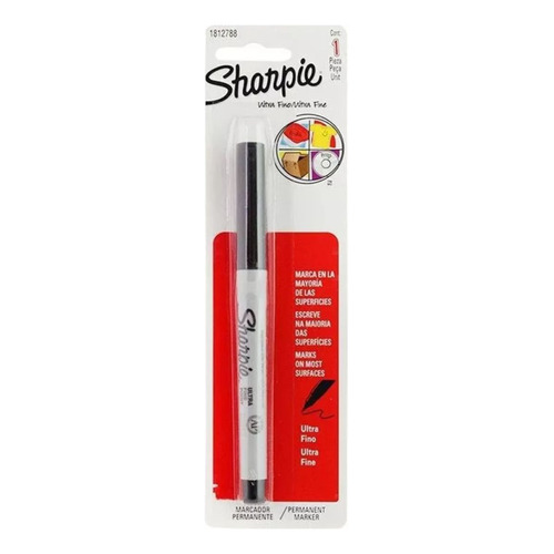 Marcador Permanente Sharpie Ultra Fino Negro Blister X1