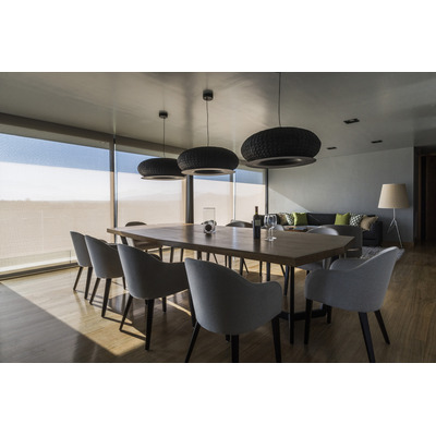 Lampara Colgante Led Valle M Tejido Natural Ng 63cm Mmo