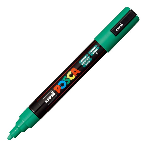 Bolígrafo Posca PC-5m, uni-ball, color verde 6
