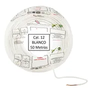 Bolsa 50 Mts Cable Iusa Blanco Thw Cal 12 Awg 100%cobre