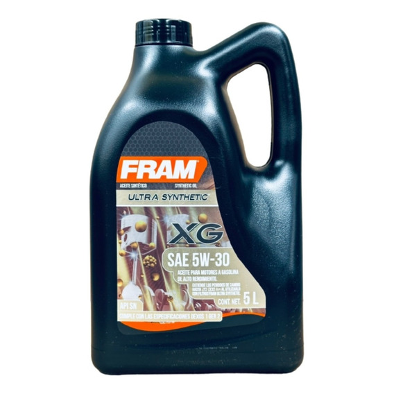 Aceite Motor Auto Fram 5w30 Dexos Api Sn Sintético 5l