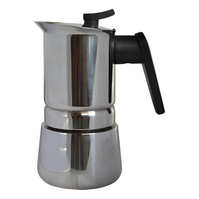 Cafetera Pedrini Moka Steel Acero Inox P/4 Tazas 02cf037 P Gris