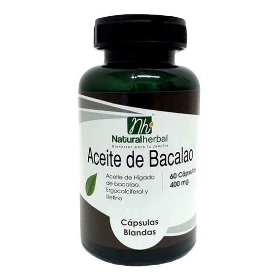 Aceite Bacalao - 60 Cápsulas 400 Mg.