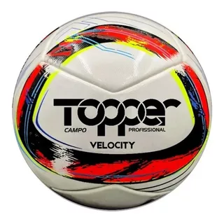 Bola De Futebol Campo Topper Samba Velocity Pro 2023 Cor Branco/azul/dourado