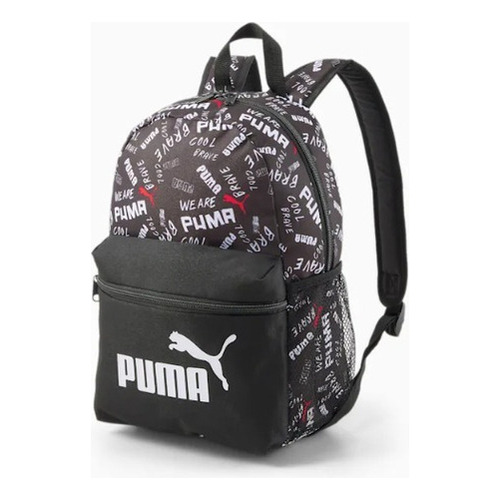 Mochila Puma Phase Backpack Chica Para Hombre / Mujer Unisex Color Negro Diseño de la tela Liso