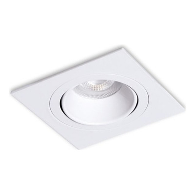Embutido Cuadrado Aluminio N6 Antideslumbrante Gu10 Blanco