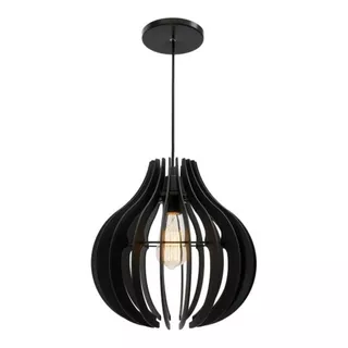 Luminária Lustre De Teto Poptem Ana Maria Braga Cor Preto 110v/220v