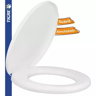 Tampa De Vaso Sanitário Tigre Almofadado Universal Oval Branco