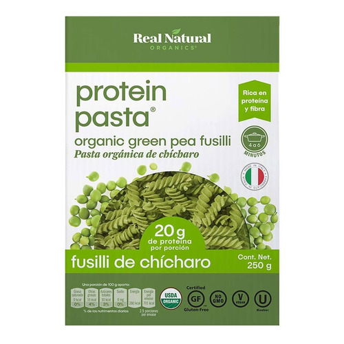 Pasta Real Natural Fusilli De Chícharo 250g