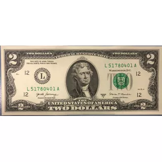 Billete Estados Unidos 2 Dolares Año 2017 Sin Circular