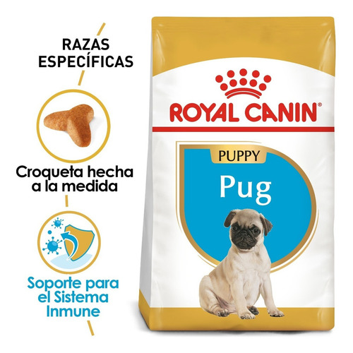 Alimento Royal Canin Breed Health Nutrition Pug para perro cachorro de raza  pequeña sabor mix en bolsa de 1.13kg
