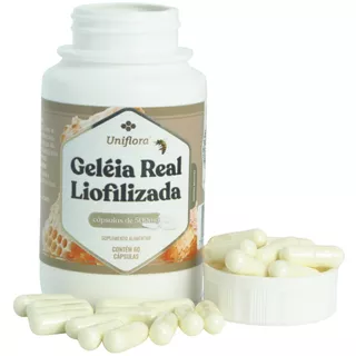 Geleia Real Liofilizada Com 60 Cápsulas De 500mg - Uniflora