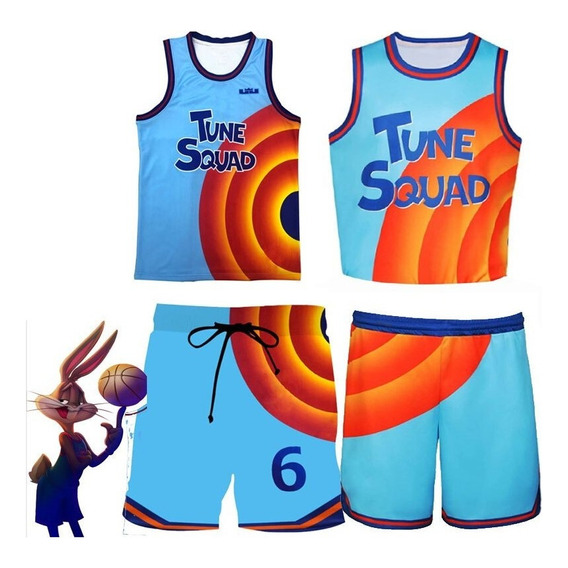 Camiseta Corta Space Jam Jersey James #6 Tune, Conjunto Depo