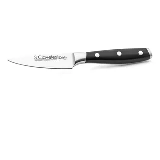 Cuchillo 3 Claveles Verduras 9 Cm Forjado Toledo Acero Inox Color Negro