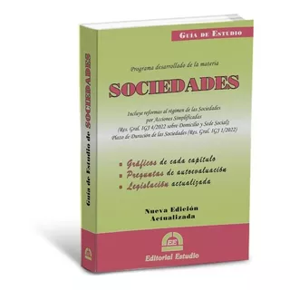 Guía De Estudio De Sociedades -última Edición- Ed. Estudio