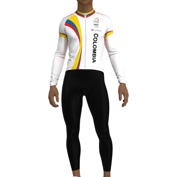 Uniforme Ciclismo Jersey Colombia 2246 + Pant Largo 