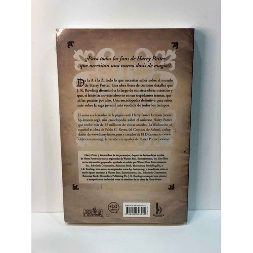 La Enciclopedia: Harry Potter, De Steve Vander Ark. Serie 1, Vol. 1. Editorial Grupo Zeta, Tapa Blanda, Edición 1 En Español, 2008