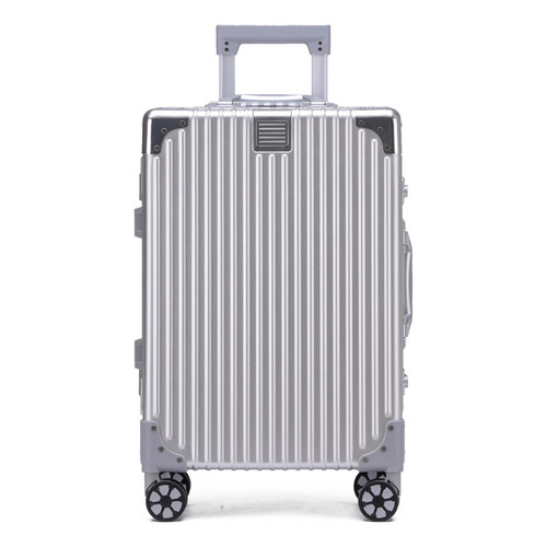 Valija Carry On Cabina de Aluminio T-Onebag Candato TSA 4 Ruedas 360 grados Color plateado