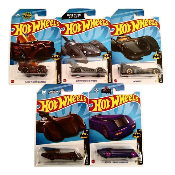 Hot Wheels Batman Batmobile Set Pack Coleccion X5 Sellados 